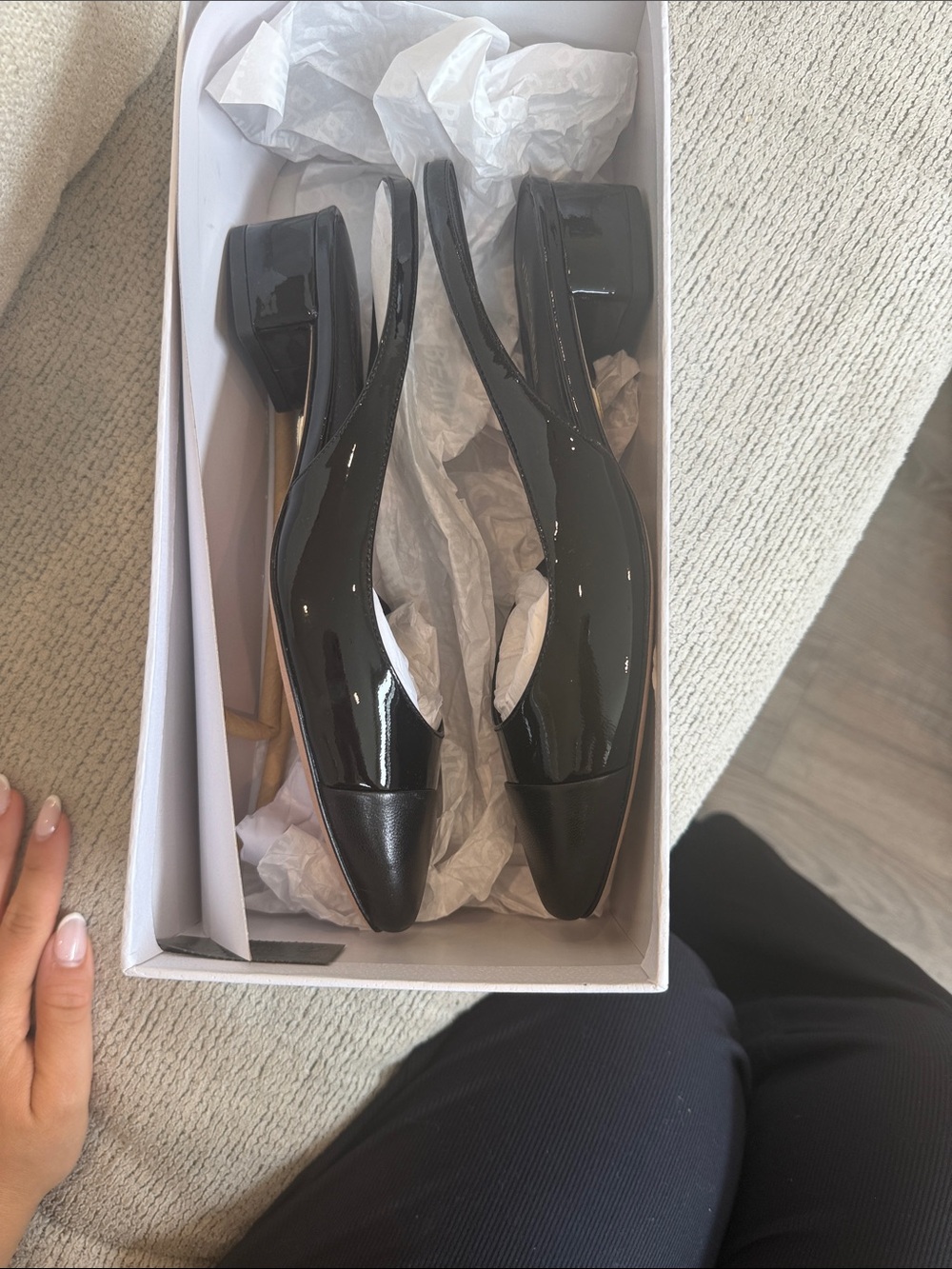 NWB Veronica Beard Black Cecile half d’Orsay Slingback - Picture 4 of 7
